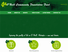 Tablet Screenshot of oneillcommunityfoundation.org